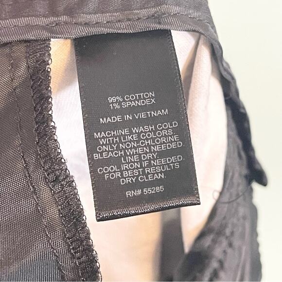 Express Womens Floral Print Columnist Cropped Pants White Black Size 10R - Picture 13 of 16